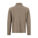 Mens Corduroy Double Knit Quarter Zip - Timber
