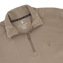 Mens Corduroy Double Knit Quarter Zip - Timber