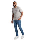 Mens Short Sleeve Wordmark - Heather Grey
