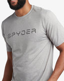 Mens Short Sleeve Wordmark Tee - Heather Grey