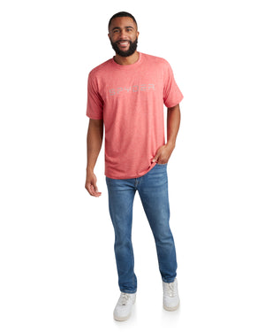 Mens Short Sleeve Wordmark Tee - Spyder Red