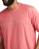 Mens Short Sleeve Wordmark Tee - Spyder Red