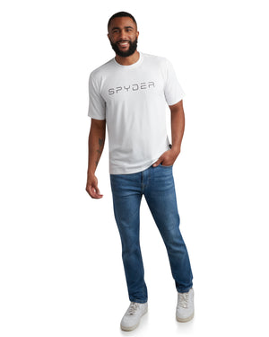 Mens Short Sleeve Wordmark - White