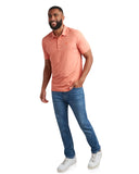 Mens Short Sleeve Jersey Polo - Burnt Orange