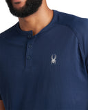 Mens Short Sleeve Henley - Navy