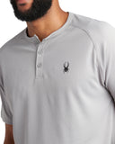 Mens Short Sleeve Henley - Pewter