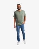 Men's Short Sleeve Henley - Spruce Green