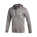 Gray long-sleeve shirt with a brand logo on a white background