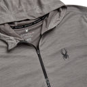 Gray Spyder jacket with logo and branding details