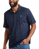 Mens Short Sleeve Tech Pique - Navy