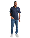 Mens Short Sleeve Tech Pique - Navy