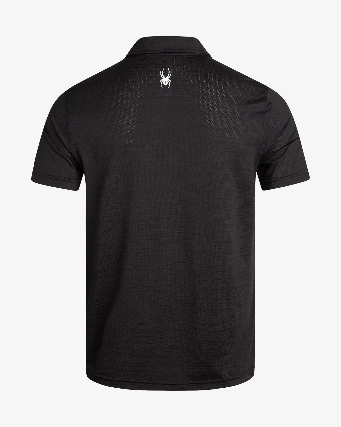 Men's Short Sleeve Jacquard Polo - Black – Spyder
