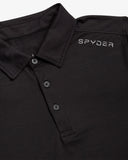 Men's Short Sleeve Jacquard Polo - Black