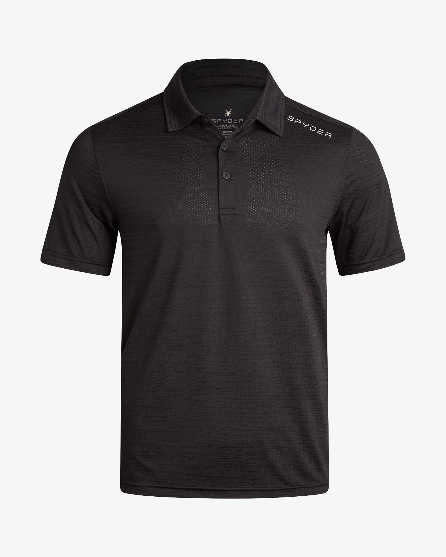 Men's Short Sleeve Jacquard Polo - Navy – Spyder