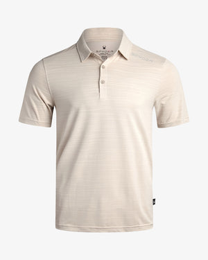 Men's Short Sleeve Jacquard Polo - Bone