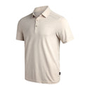 Beige polo shirt on a white background