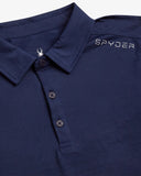 Men's Short Sleeve Jacquard Polo - Navy
