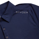 Navy blue shirt with 'Spyder' logo on the chest