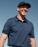 Mens Short Sleeve Jacquard - Navy