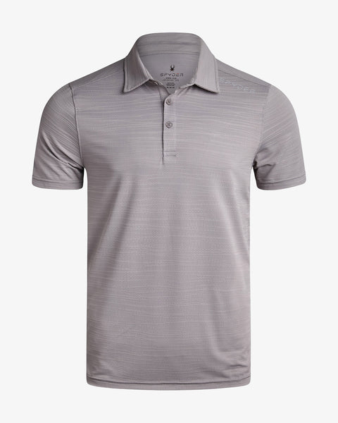 Men's Short Sleeve Jacquard Polo - Pewter – Spyder