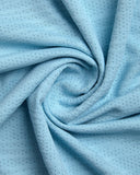 Men's Short Sleeve Jacquard Polo - Sky Blue