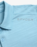 Men's Short Sleeve Jacquard Polo - Sky Blue