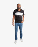 Men's Short Sleeve Color Block Polo - Black