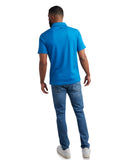Mens Short Sleeve Interlock Color Block - Cobalt