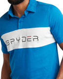 Mens Short Sleeve Interlock Color Block - Cobalt