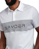 Mens Short Sleeve Interlock Color Block - White
