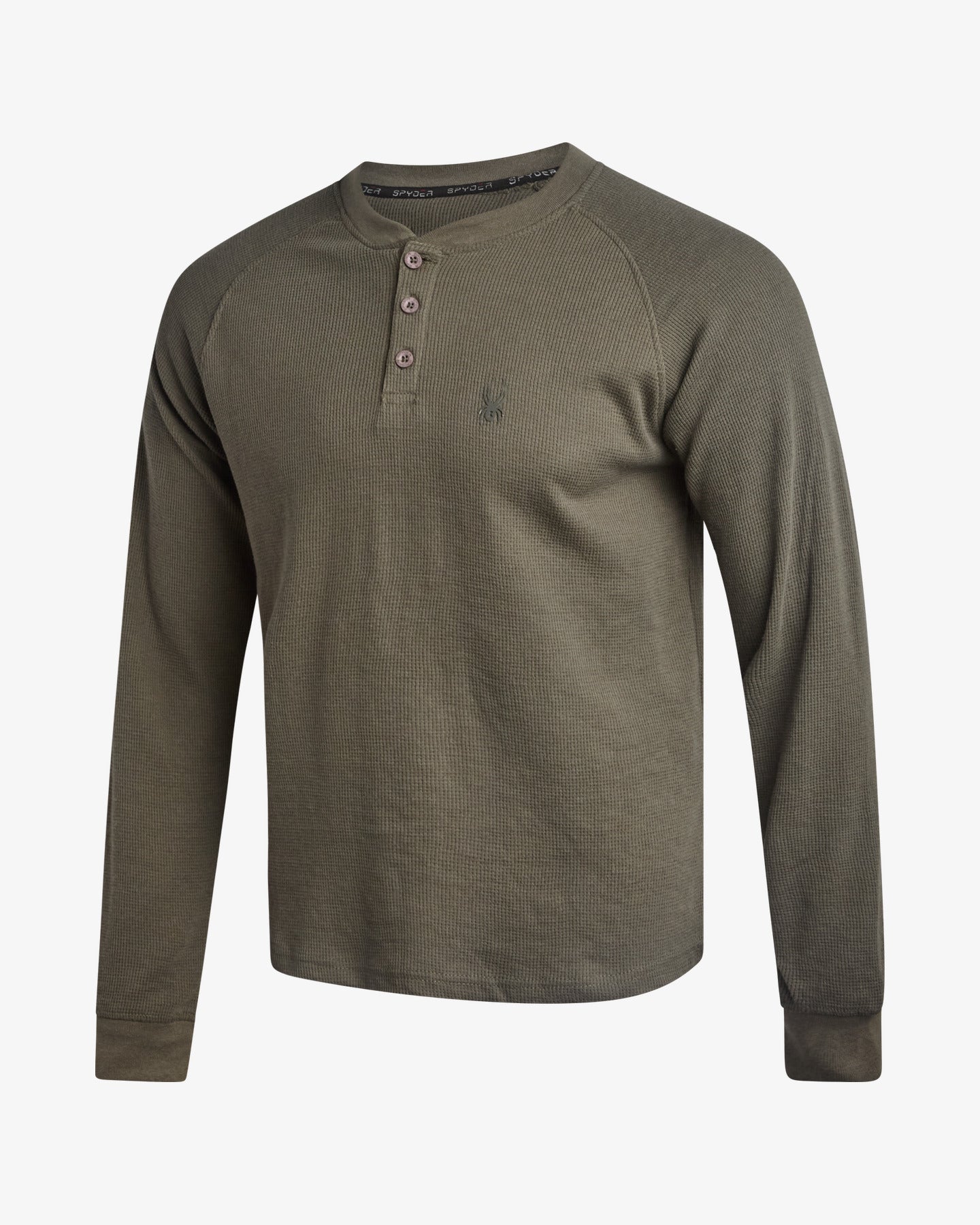 Men's Waffle Long Sleeve Henley - Timber – Spyder