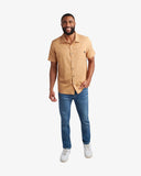 Men's Short Sleeve Mini Stripe Polo - Carmel