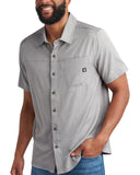Mens Short Sleeve Mini Stripe - Grey