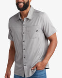Men's Short Sleeve Mini Stripe Polo - Grey