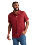 Mens Short Sleeve Mini Stripe - Pomegranate