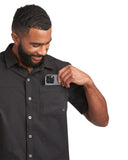 Mens Short Sleeve Ripstop - Black