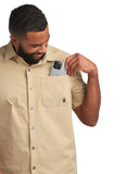 Mens Short Sleeve Ripstop - Khaki
