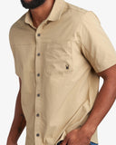 Men's Short Sleeve Ripstop Polo - Khaki