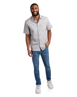 Mens Short Sleeve Ripstop - Pewter