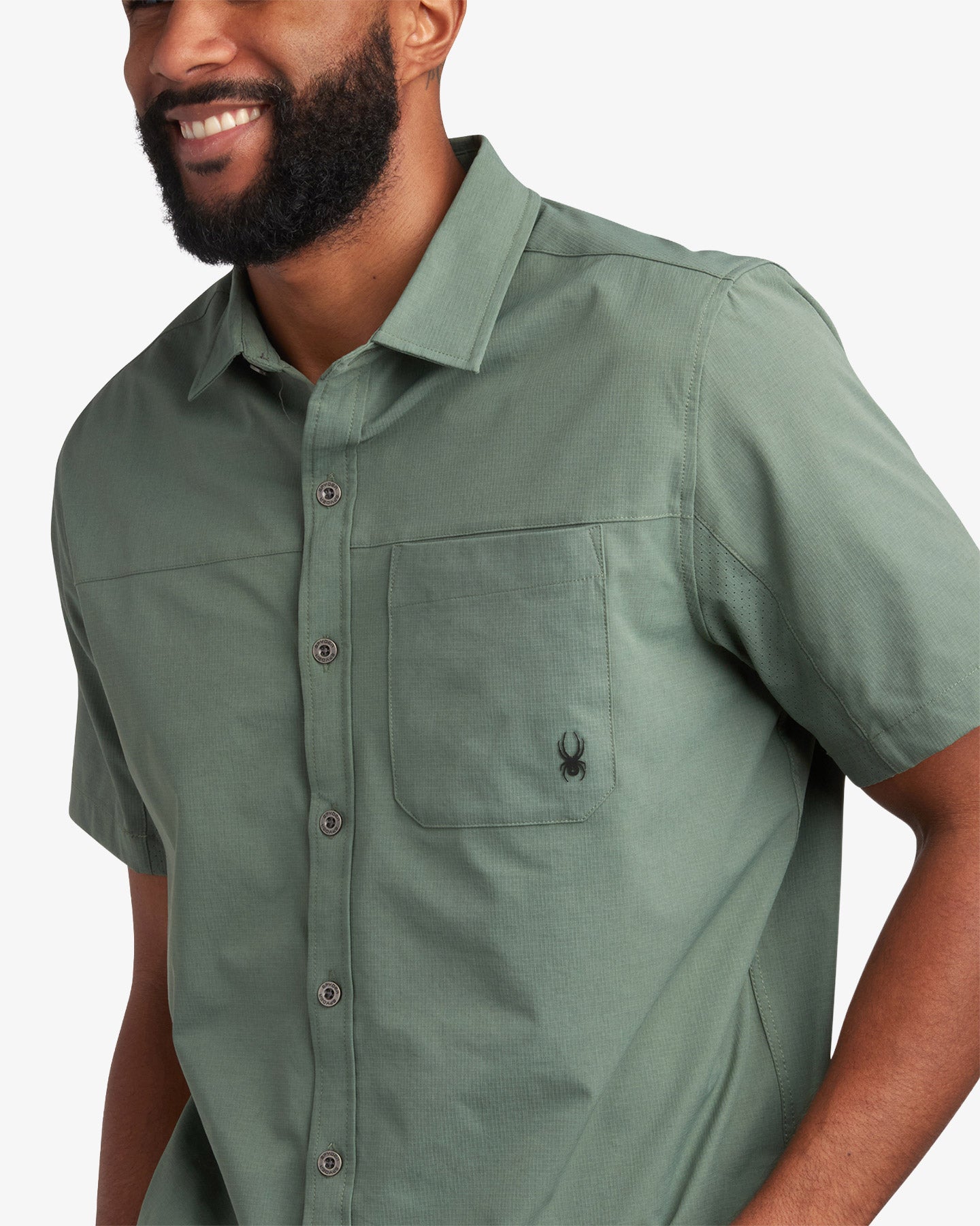 Men's Short Sleeve Ripstop Polo - Spruce Green – Spyder