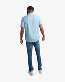 Men's Short Sleeve Mini Check Polo - Cobalt