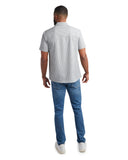 Mens Short Sleeve Check - Grey