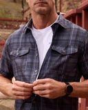Men's Seaside Collared Shirt - Black