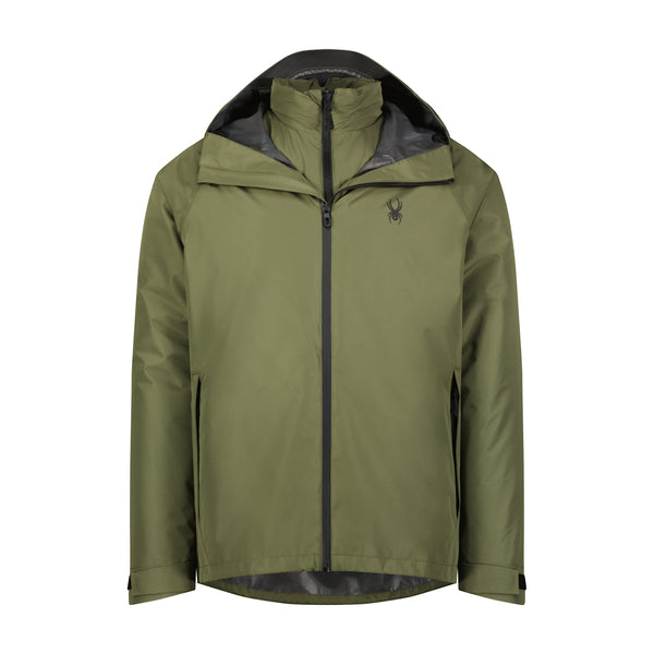 Mens 2-in-1 Rain Jacket - Dusty Green – Spyder