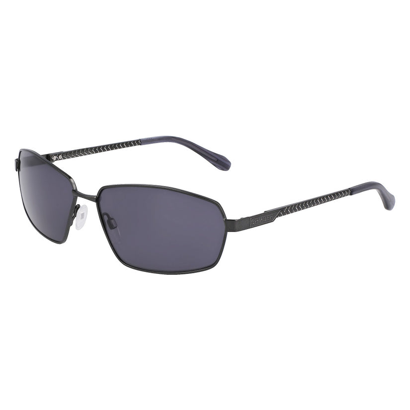 Angular Narrow Rectangle Sunglasses - Graphite