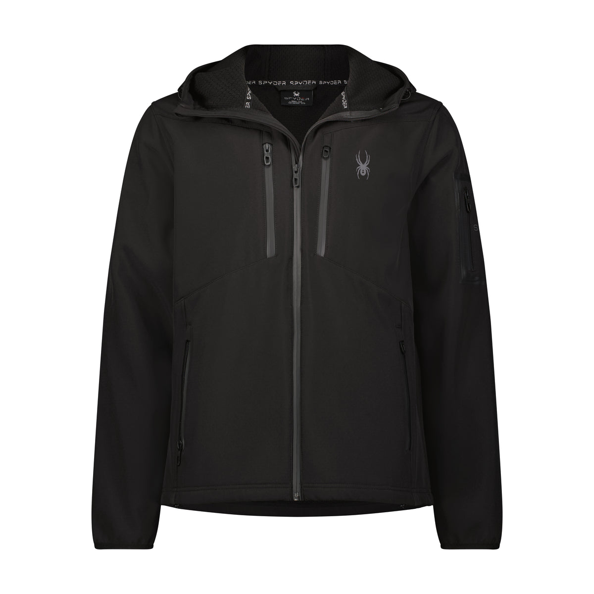 Mens Softshell Woven Jacket - Black