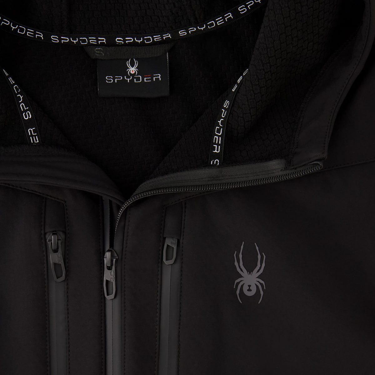 Mens Softshell Woven Jacket - Black
