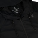 Black jacket with Spyder logo on a white background