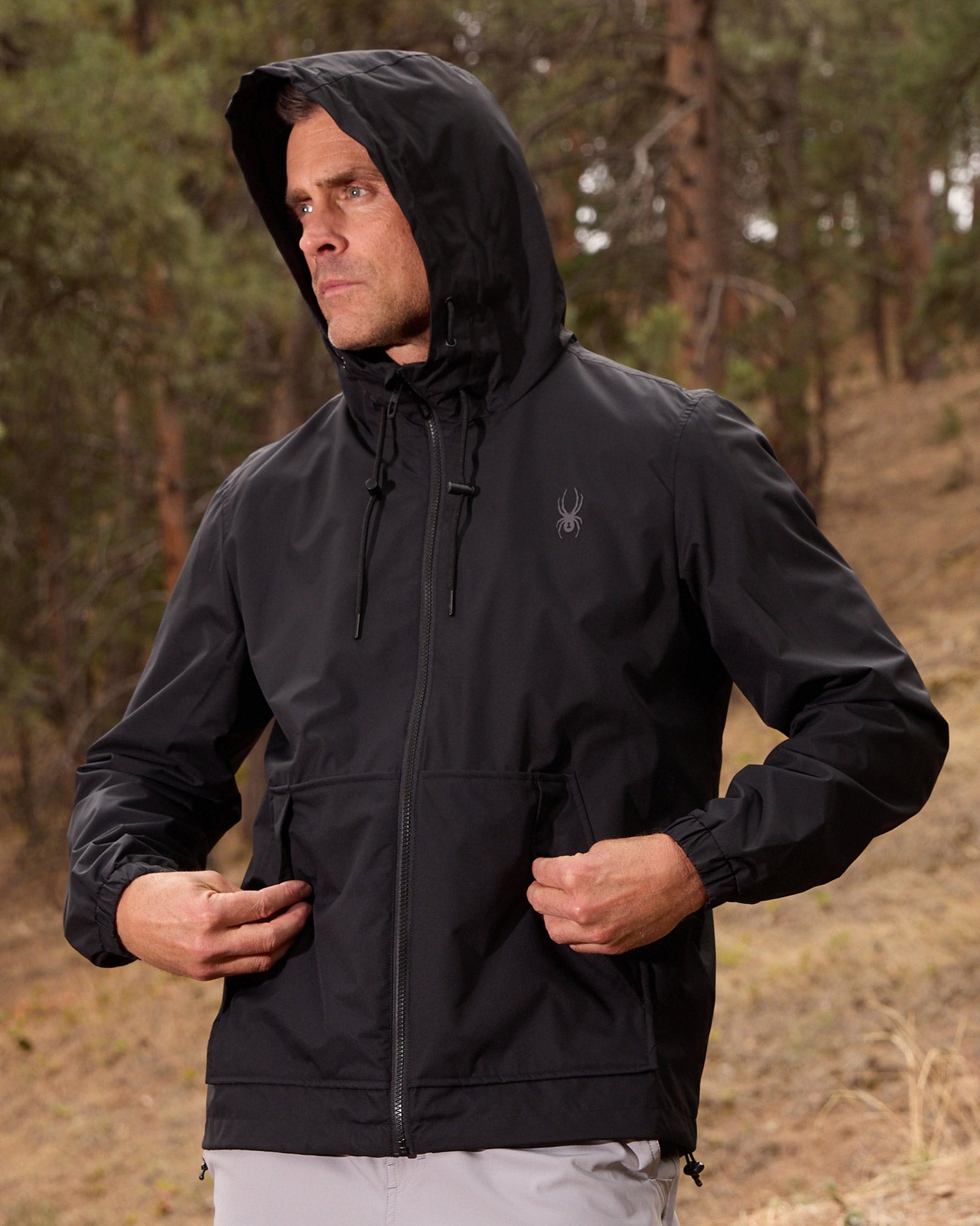 26ss VAULTROOM ナイロンジャケット ブラック Men's Gale Windbreaker - Black – Spyder