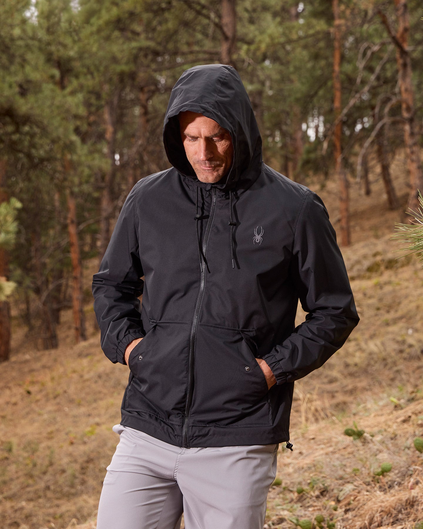 Men's Gale Windbreaker - Black – Spyder